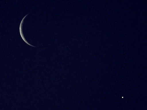 Moon About 2 Degrees From Venus