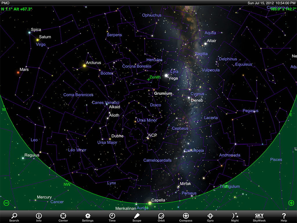 SkySafari 3 for iPad Sky Chart