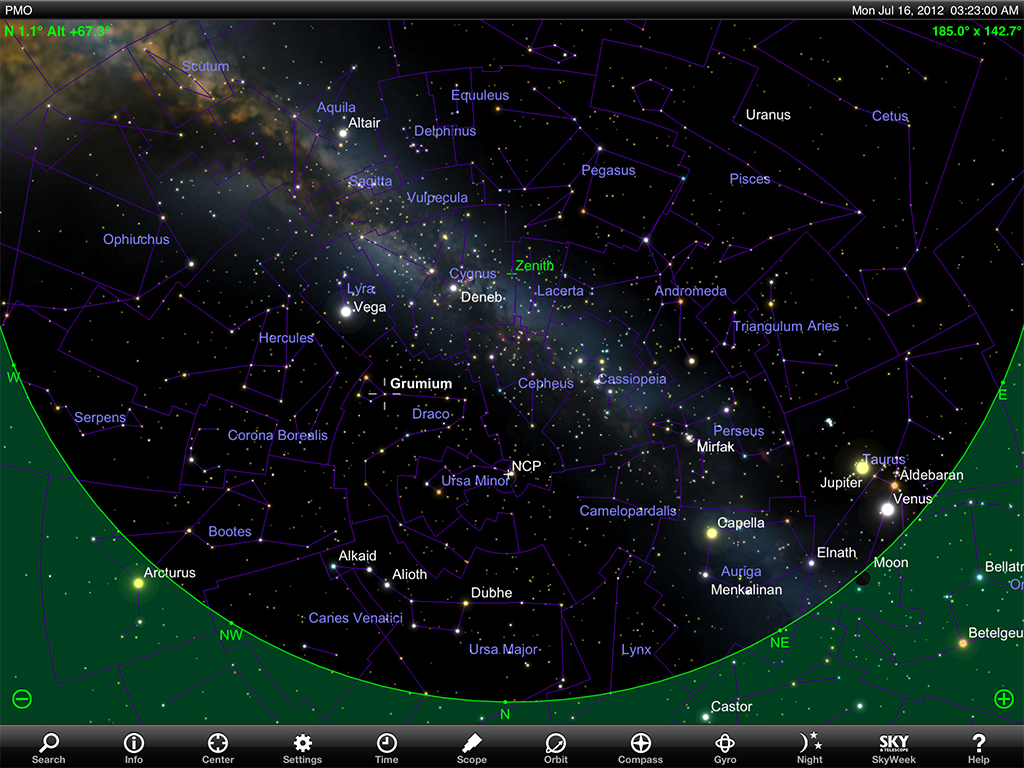 SkySafari 3 for iPad Sky Chart