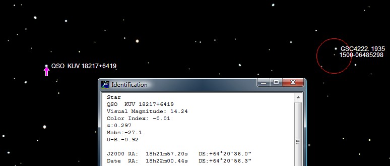 KUV18217+6419 and Field Stars