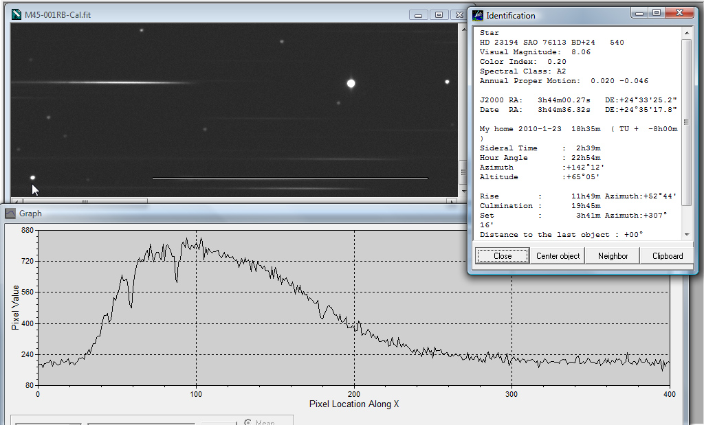 Pleiades M45 HD 23194 Star Spectrum 