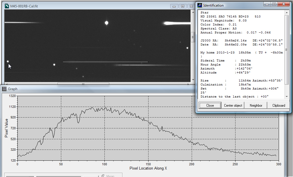 Pleiades M45 HD 23361 Star Spectrum 
