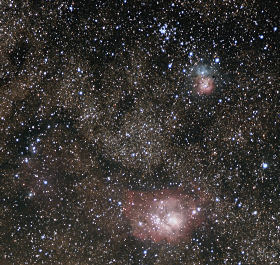 Messier M8, M20 and M21