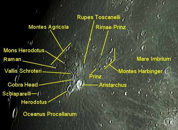 Aristarchus Crater and Vallis Schroteri, Schroteri Valley