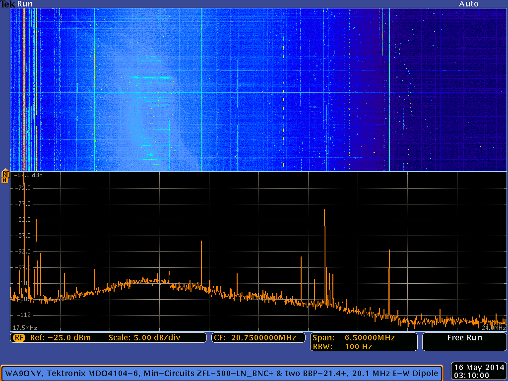 Tektronix MDO4104-6 Spectrogram