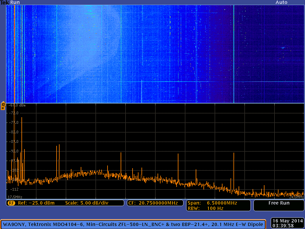 Tektronix MDO4104-6 Spectrogram