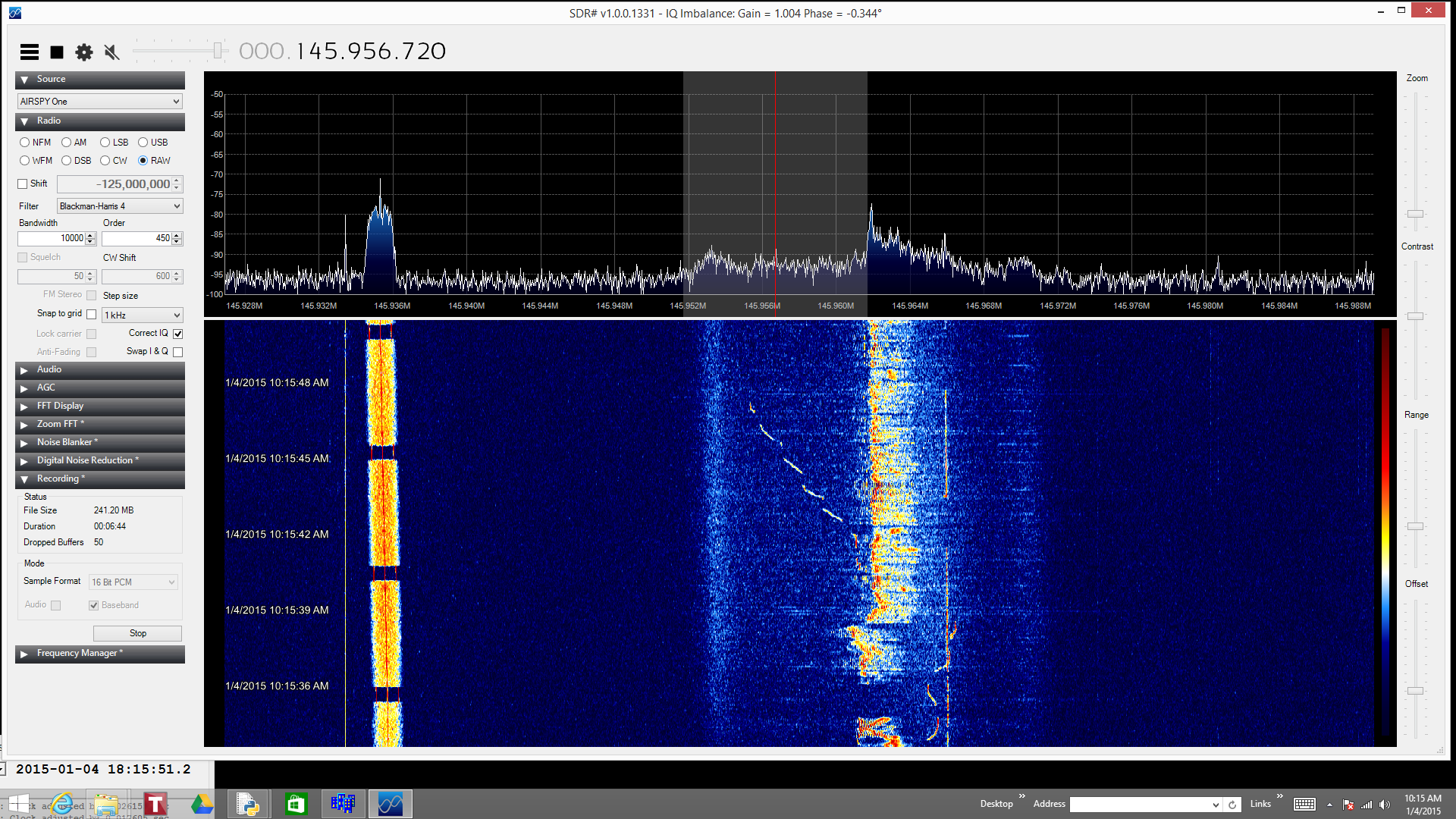 FUNCUBE-1 AO-73 Satellite 20150104 1809UT