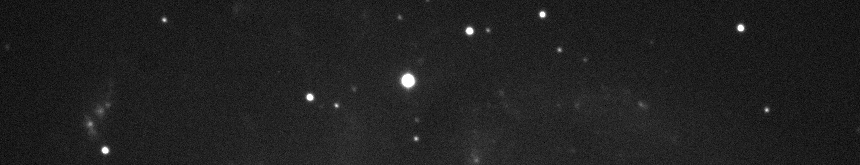 Clear area to left and right of supernovae