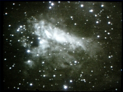 Messier 17 on video screen