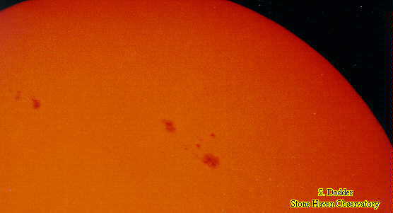 Sunspot groups of 3/13/99