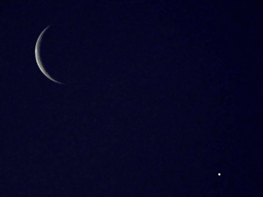 Moon About 2 Degrees From Venus