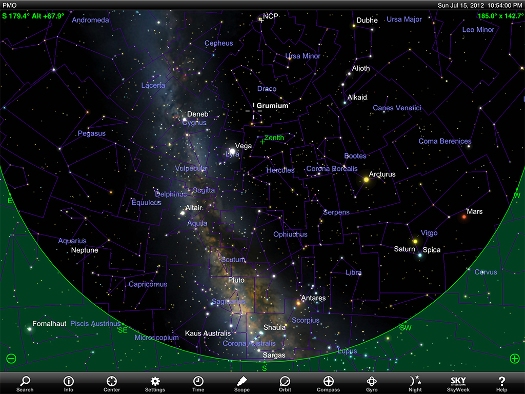 SkySafari 3 for iPad Sky Chart