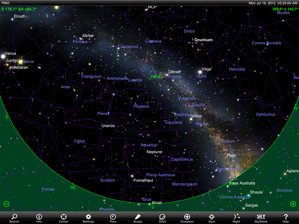 SkySafari 3 for iPad Sky Chart