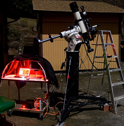 Imaging during a waxing Moon