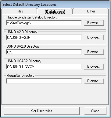 AIP4WIN USNO-A2.0 directory location