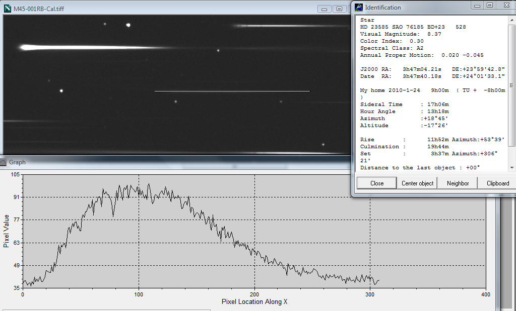 Pleiades M45 HD 23585 Star Spectrum 