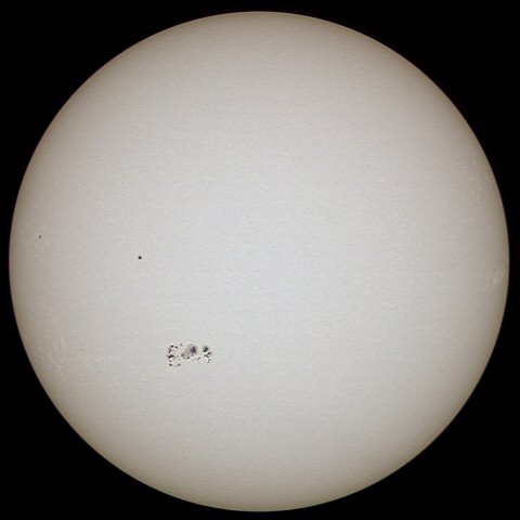 Sun image taken with Meade LPI and Orion 80mm on a Losmandy G-11 mount