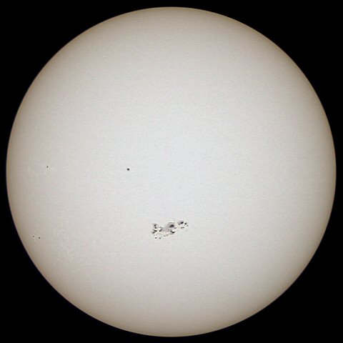 Sun image taken with Meade LPI and Orion 80mm on a Losmandy G-11 mount